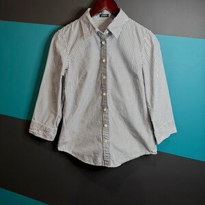 J. Crew Black and White Button Down Shirt